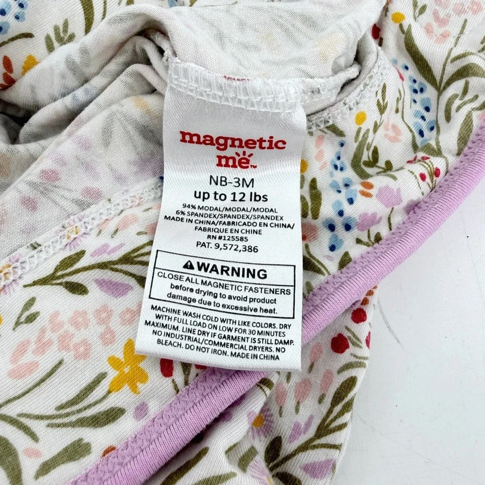 Magnetic Me Baby Floral Ruffle Gown Modal Newborn - 3 Months